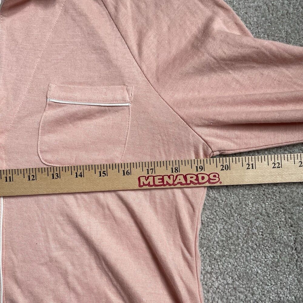 Soma Double Knit Notch Collar Pajama Lougewear Top Rose Blush Women's Medium - Picture 8 of 9